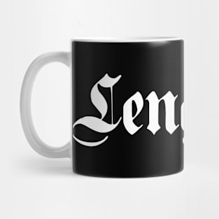 Lengerich written with gothic font Mug